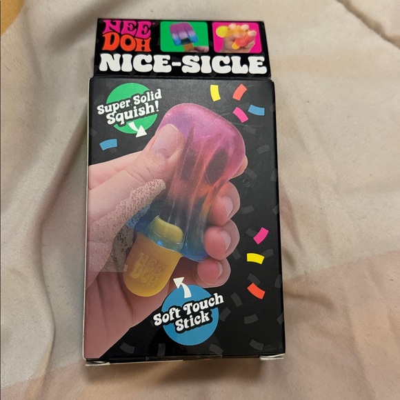 NeeDoh Nice-Sicle Kids Learning Toy - Pink & Yellow - Picture 2 of 2